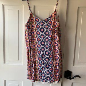Patterned spaghetti strap dress